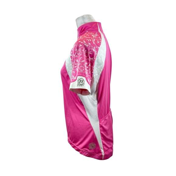 Ladies Novara Brand Pink and White Short Sleeve Cycling Jersey Size‎ Medium - Picture 6 of 12